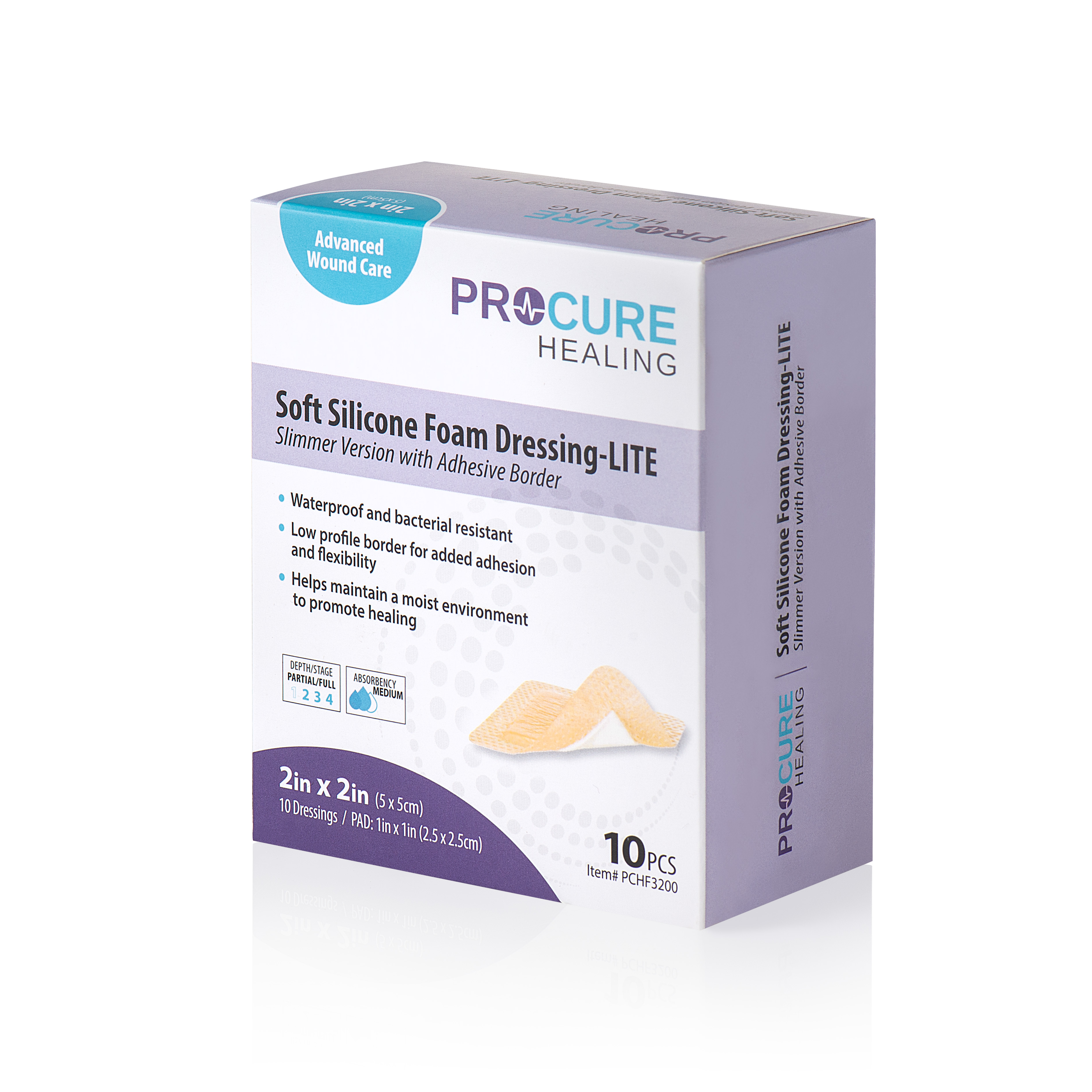 Soft Silicone Foam Dressing-LITE (With Border)