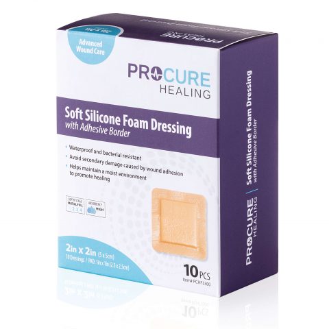 Soft Silicone Foam Dressing (With Border)