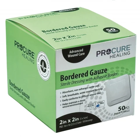 Bordered Gauze Dressing with Adhesive Border